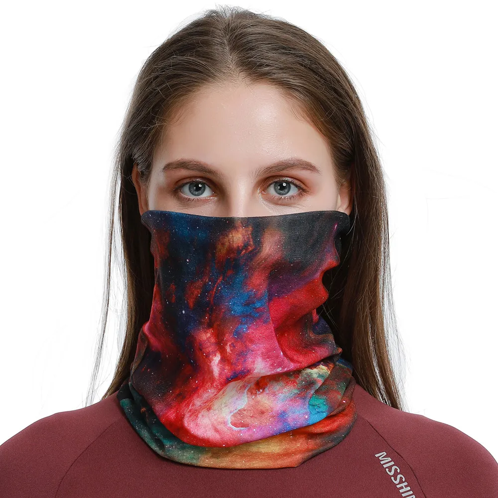 Bandanas de galaxia para hombre y mujer, Bandanas para la cabeza, pasamontañas para deportes al aire libre, máscara facial de motorista, bufanda