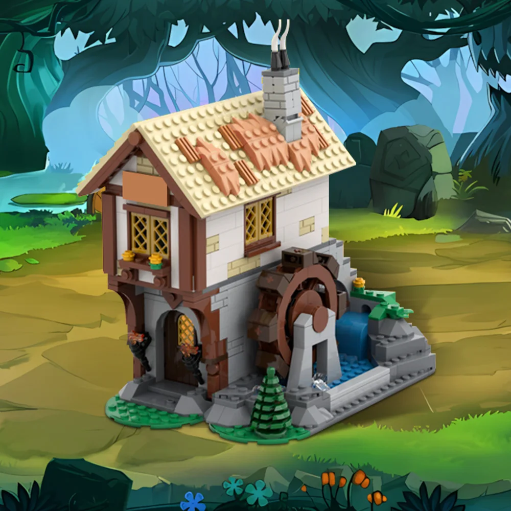 MOC Street View Architecture Square Blacksmith Building Blocks Model 10332 Castle Extension Bricks Assembled Toy Children Gift