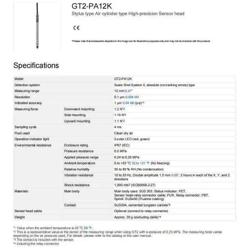 GT2-PA12K Nuevo sensor digital de contacto de alta precisión KEYENCE original, disponible en grandes existencias, bienvenido a consultar.
