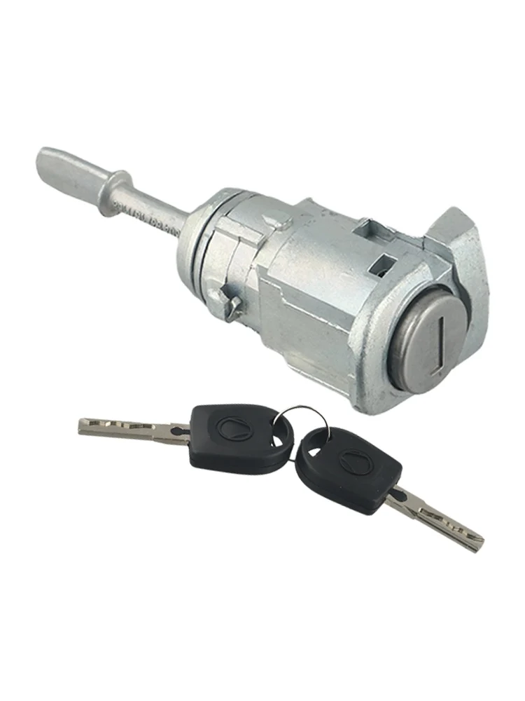 Car Accessories Door Lock Cylinder Silver Zinc Alloy Front Left Side Replacement Installation Door Lock Cylinder