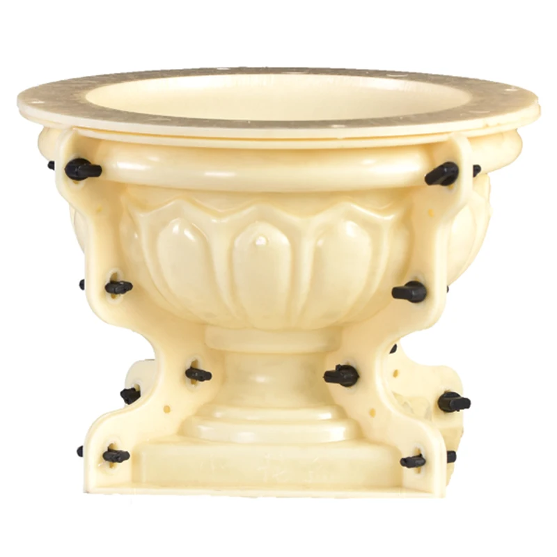 Factory wholesale 37cm ABS plastic concrete flower pot mold garden