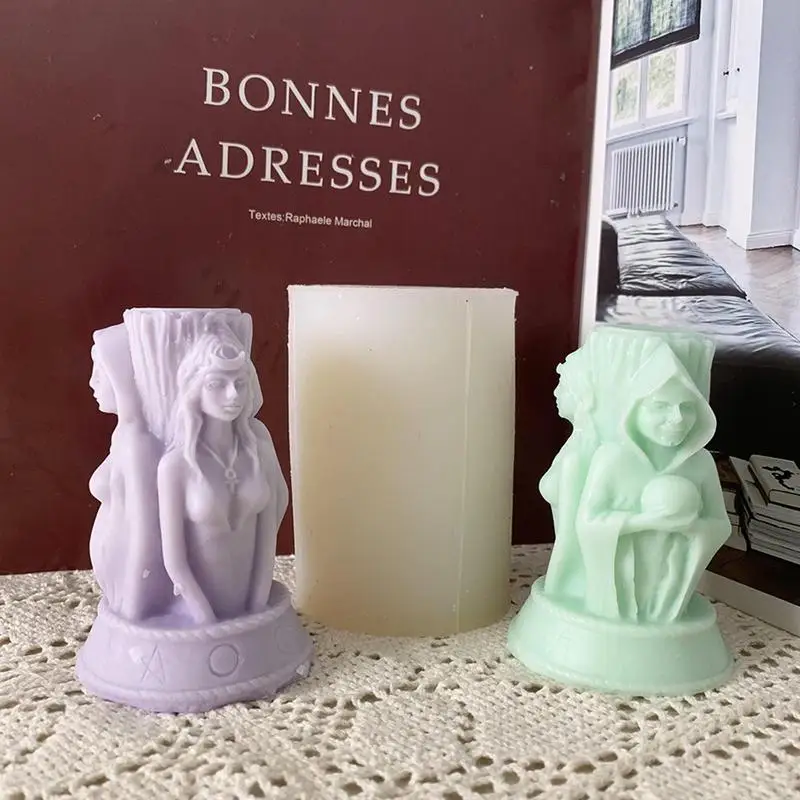 Triple Goddess Mold Silicone Crafting Girl Bust Mold For Resin Art Supplies Sister Friendship Statue For Women Classmates