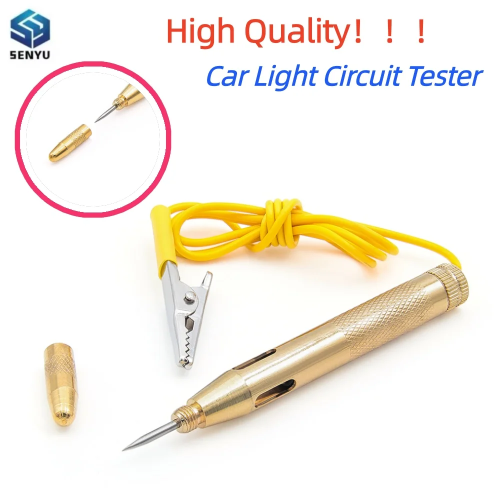 High Quality Auto Car Light Circuit Tester Lamp Voltage DC 6V 12V 24V Copper Test Pen Detector Probe Light System Test Probe