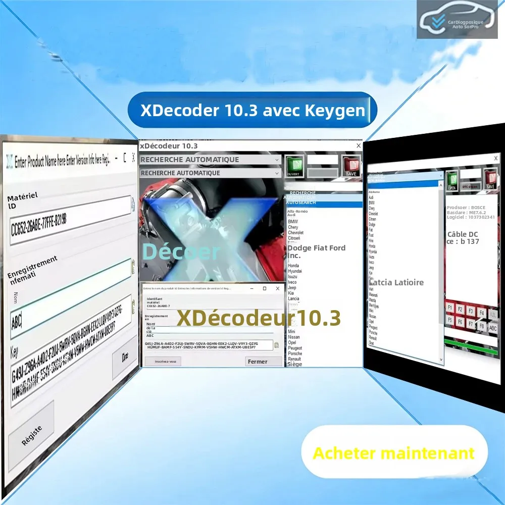 XDecoder 10.3 NOUVEAU 2026 Licence Entièrement Activée Suppression DTC avec Keygen Illimité CHIPTUNING REMAPPING Programmeur ECU