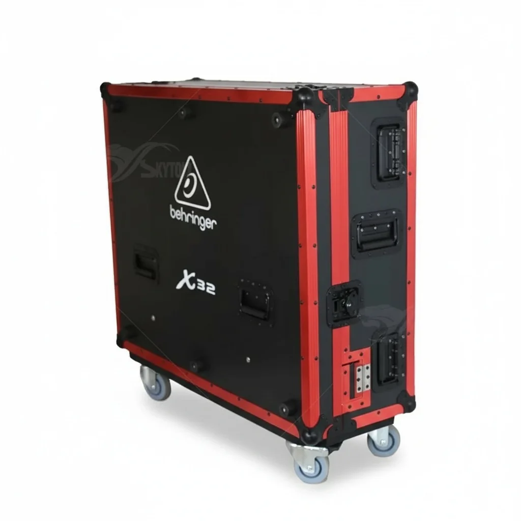 

Audio Mixer Flight Case, Fireproof Plywood and Aluminum, Heavy Duty Mixer Case fit for Beringer X32, Equipment Storage Case