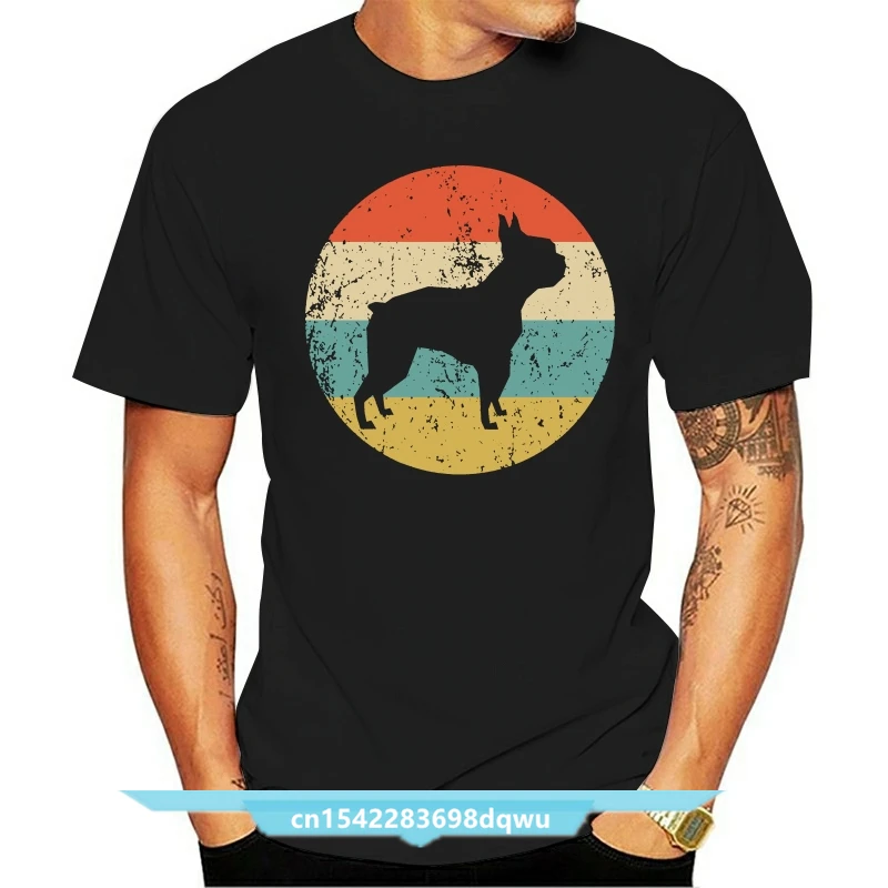 Boston Terrier Retro Boston Terrier Men's T-Shirt Dog Icon Multiple Colors And Sizes Tee Shirt