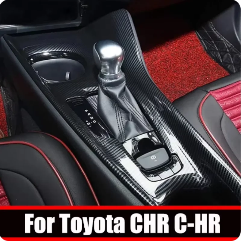 

LHD RHD Car Center Control Gear Shift Panel Trim Frame For Toyota C-HR CHR 2017-2021Gear Decor Cover Sticker Accessories