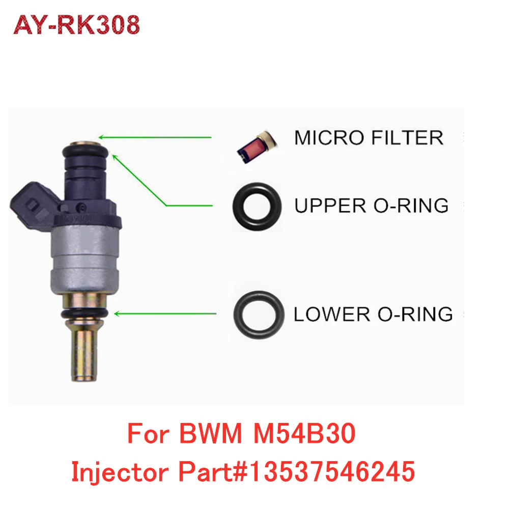 6sets fuel injector repair kit  for BMW 2.2L 2.5L 2.8L L6 1999-2006 for Siemens 1427240