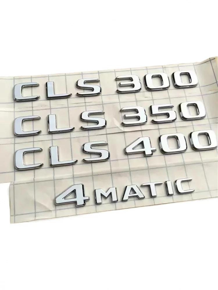 Badge de coffre de voiture avec lettres noires 3D, pour Mercedes W218 W219 CLS 53 63 220 250 260 300 320 350 400 450 500, accessoires avec Logo emblème