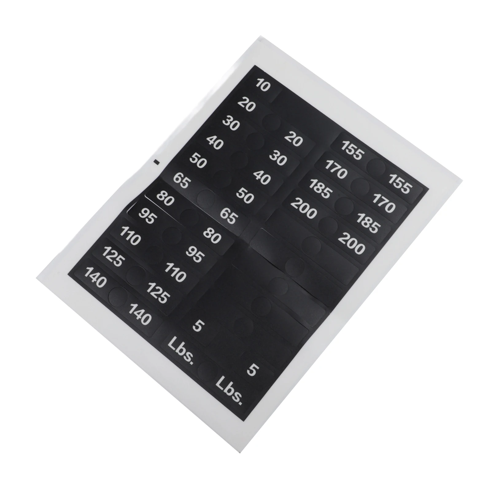 Stickers For Fitness Equipment Gym Weights Clear Weight Markers Gym Weight Labels Resistant To Scratches Traceless Removal