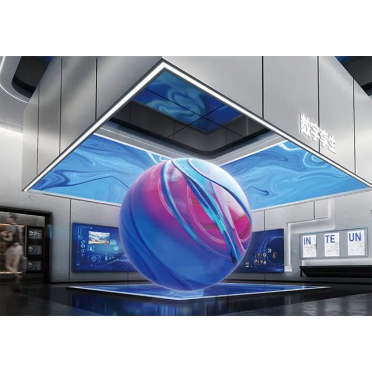 Schermo di visualizzazione a LED sospeso per interni a colori personalizzato Display sferico a sfera a LED pubblicitario creativo