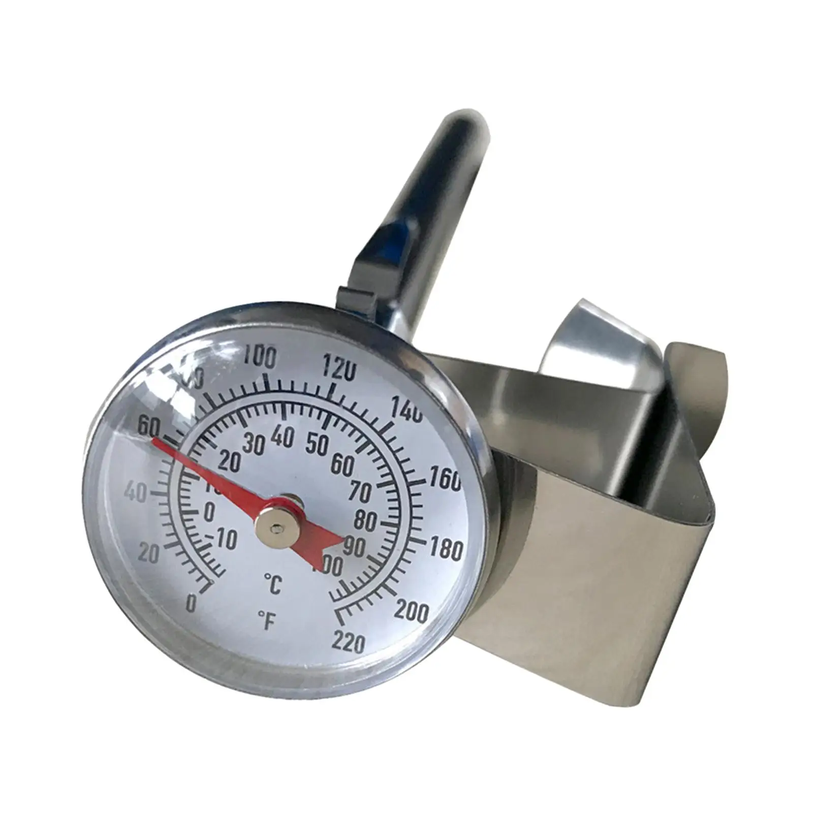 Milk Thermometer for Steaming Milk Stainless Steel Dial Thermometer for Tea Frothing Milk Yogurt Coffee Cheese Making Supplies