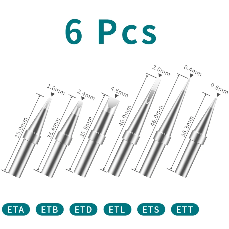 WELLER ET Soldering Tip ETA ETB ETD ETO ETGW ETS ETKN ETP Soldering Iron Tip For WESD51 Soldering Station PES51 LR21 Replacement