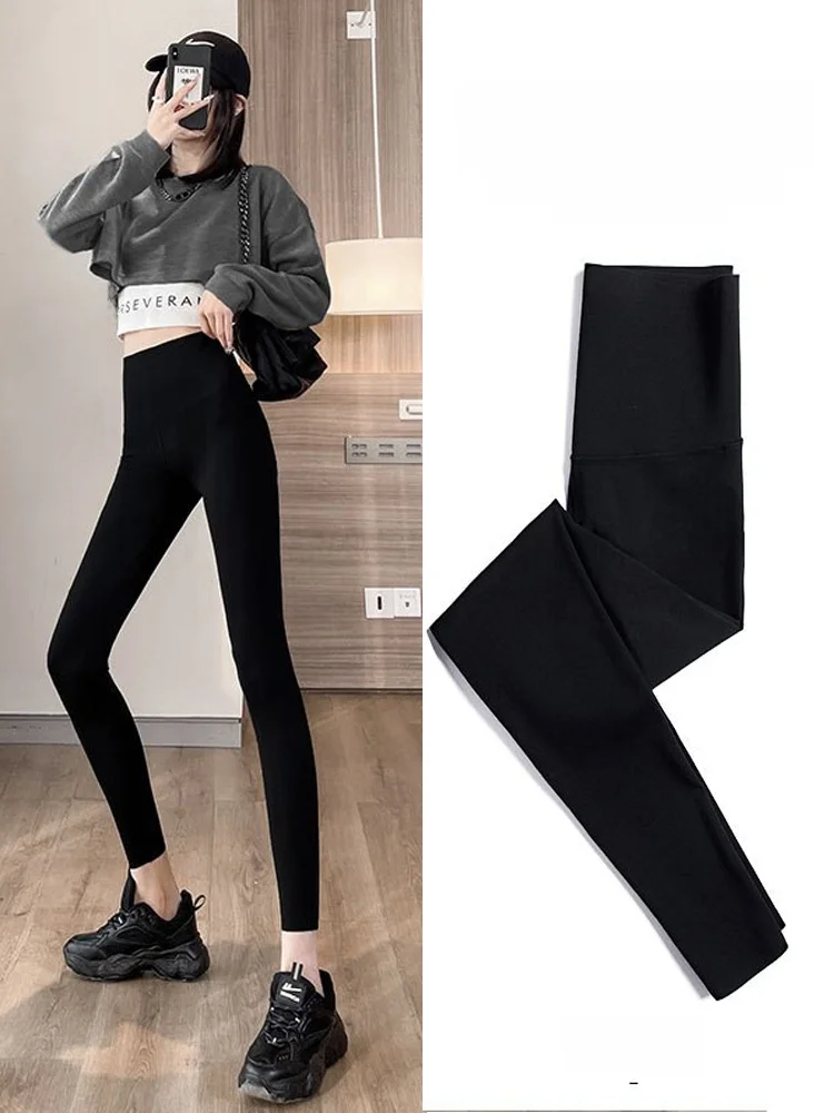 بنطلون يوجا نحيف عالي الخصر للنساء، بنطلون رفع الأرداف وتنحيف الساق، طبقة أساسية للربيع والصيف