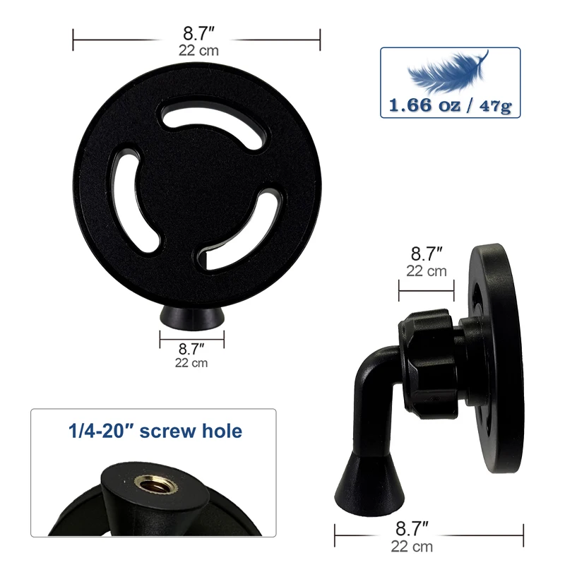 360° Rotation Magnetic Tripods Holder For iPhone 17 16 15 Magsafe Tripod Mount Adapter With 1/4 Hole Magnetic Tripod Accessories