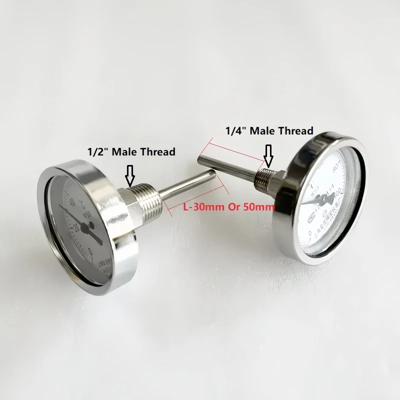 304 Stainless Steel Thermometer With 1/2\