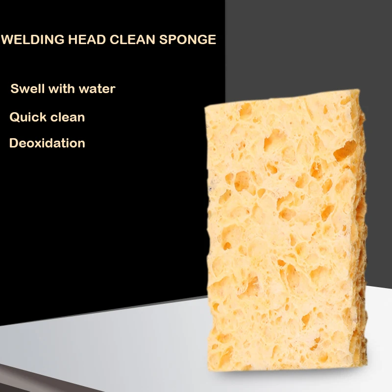 High quality 10Pcs High Temperature Resistant Sponge Electric Iron Tip Cleaning Sponge Rectangular 3.5CM*5CM