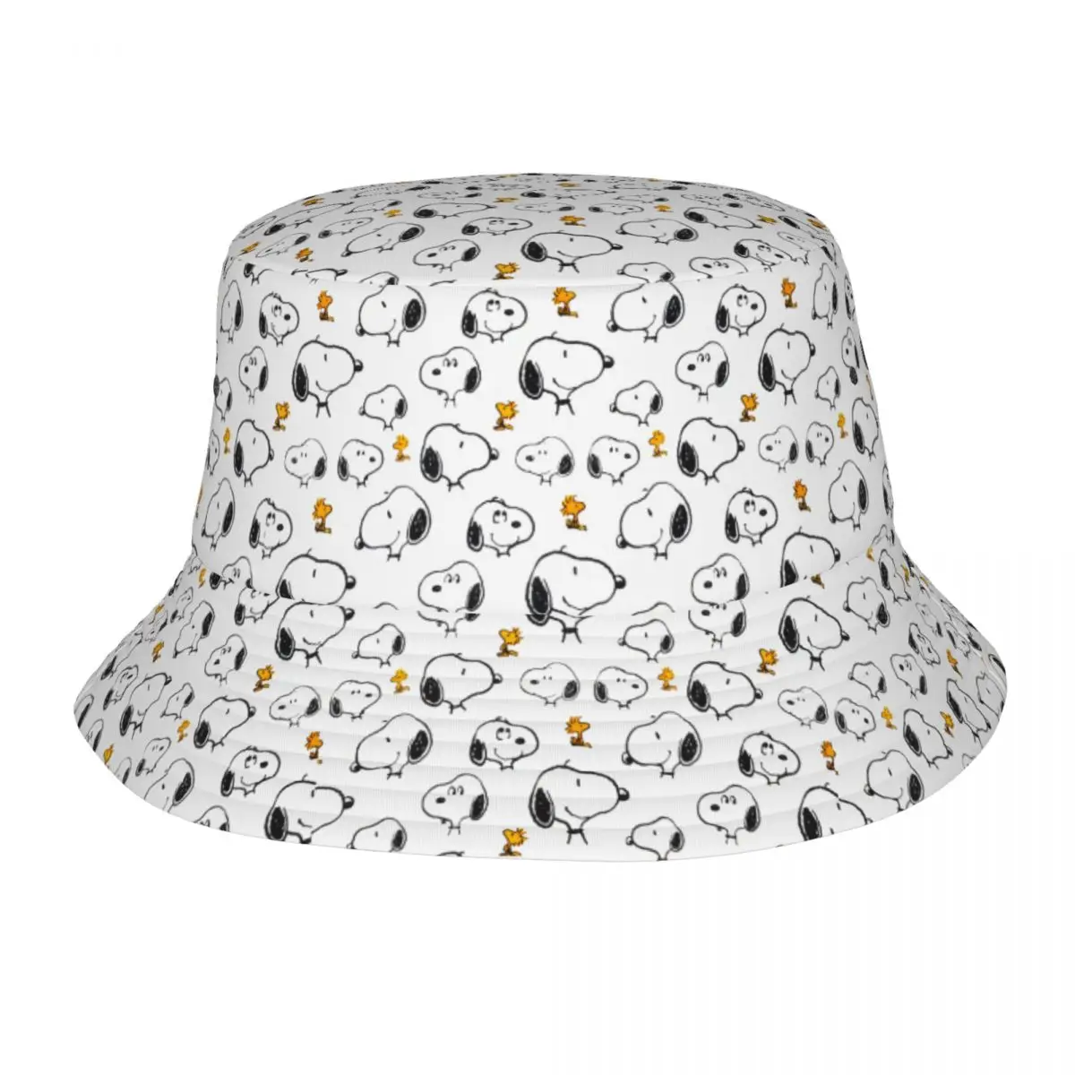 

Custom Snoopys Dog Pattern Cartoon Comic Bucket Hat Women Men Beagle Beach Sun Summer Camping Cap