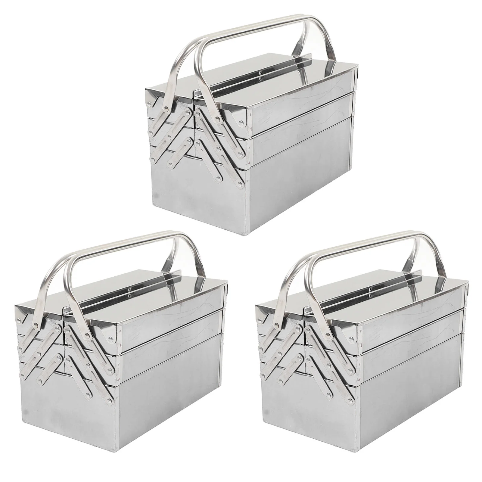 Cantilever Tool Box Organizer Portable Retractable Martensiti Stainless Steel Safe Metal Cantilever Tool Box for Workshops