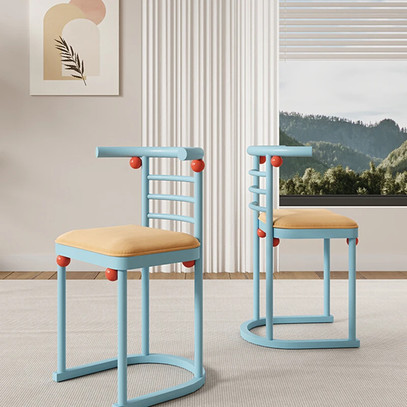 Nordic Modern Dining Chairs Throne Stoot Waiting Accent Restaurant Replica Dining Chairs Party Metal Muebles Trendy Furniture