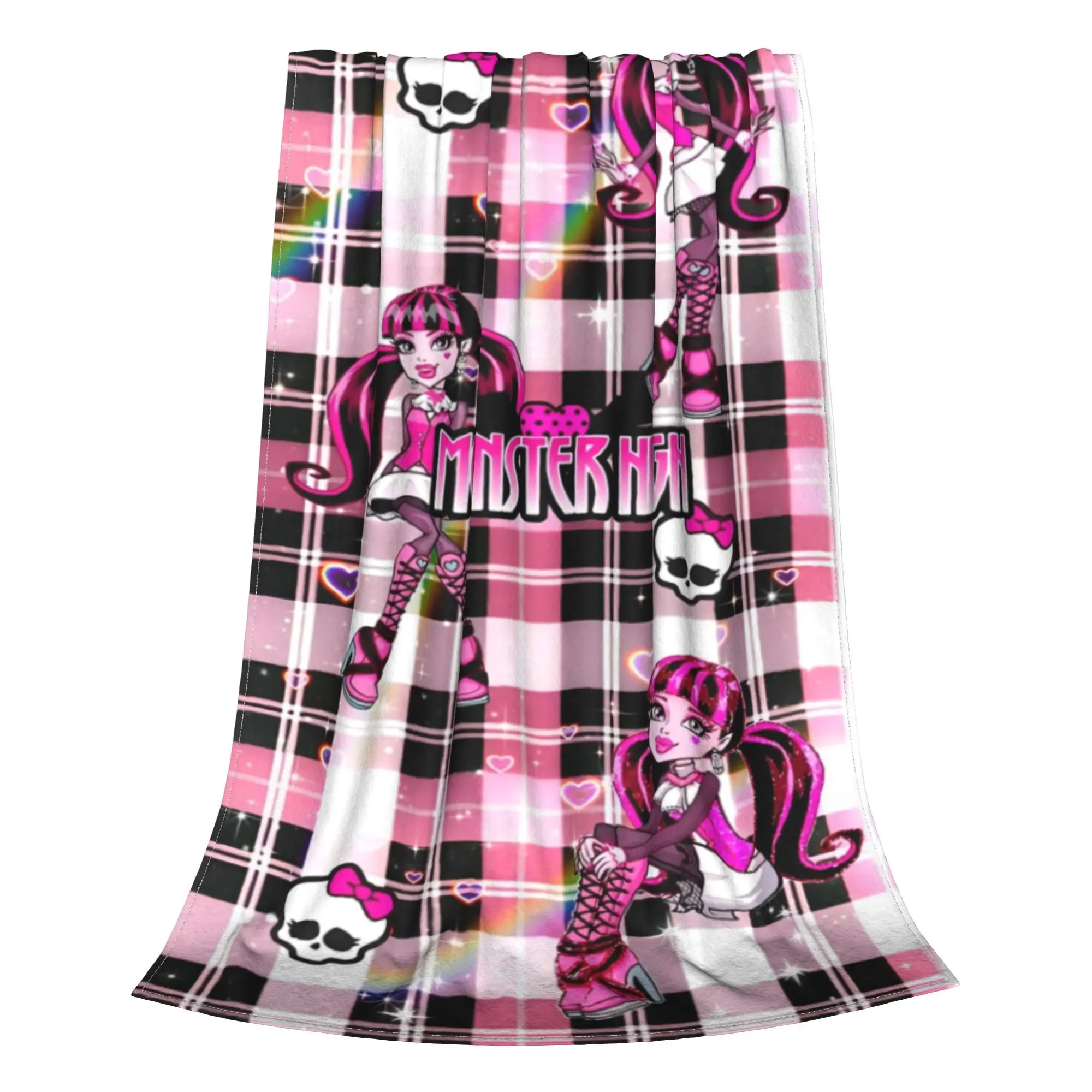 New Arrival Monster High girls gift school Blankets Soft Flannel  Comfortable Throw Blanket Machine Washable