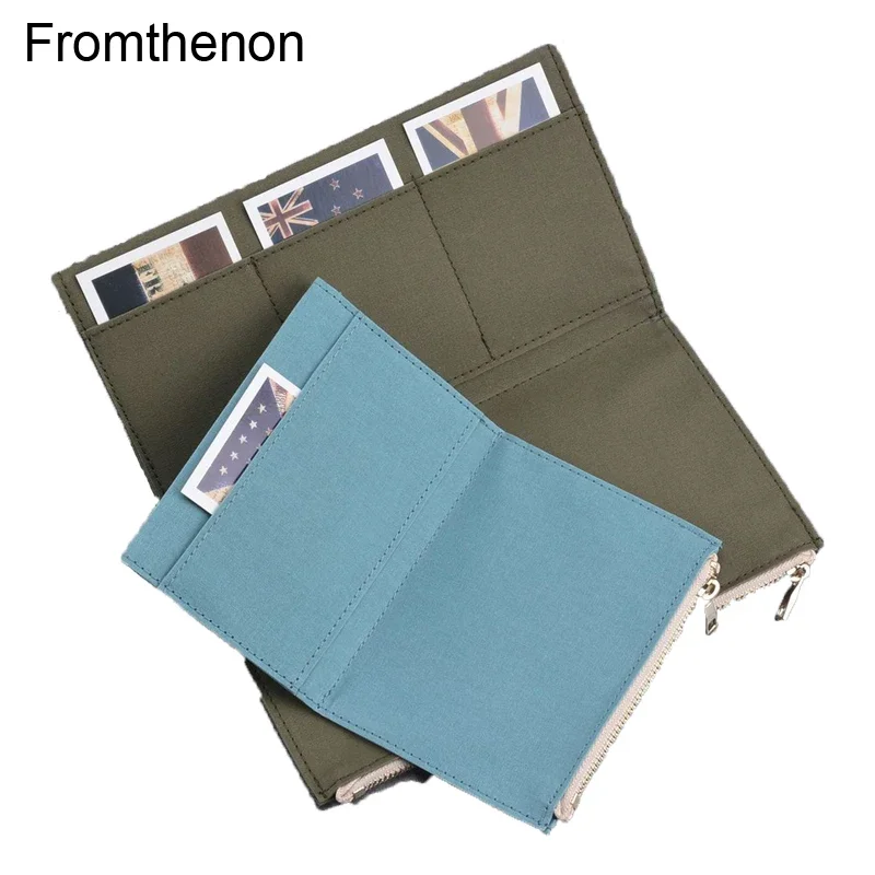 Fromthenon Vintage torba do przechowywania dla Midori Travelers Notebook kieszeń na zamek błyskawiczny Retro płótno etui na karty teczka szkolne artykuły papiernicze