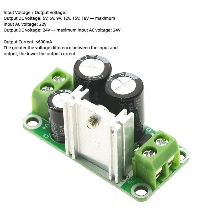 Mini AC-DC Single Regulated Power Supply Module Rectifier Filter Board DC 5V 6V 9V 12V 15V 18V 24V