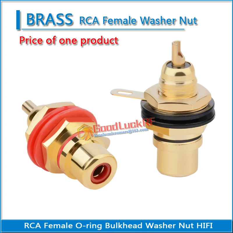 

High-quality RCA Female O-ring Bulkhead Panel Mount Washer Nut HiFi audio power amplifier chassis AV