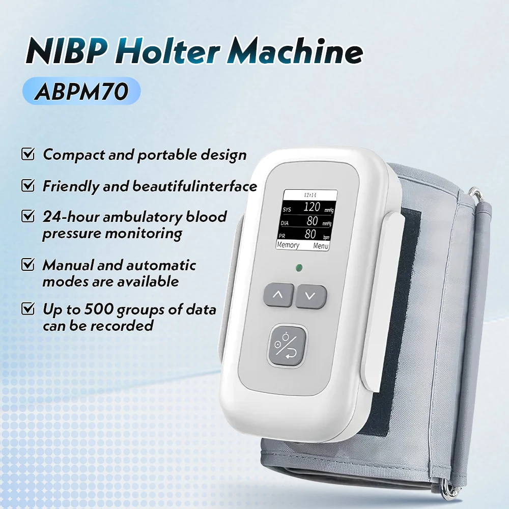 Contec Ambulatory Blood Pressure Monitor ABPM70 24 Hours Adult NIBP Monitoring and Cuff PC Software