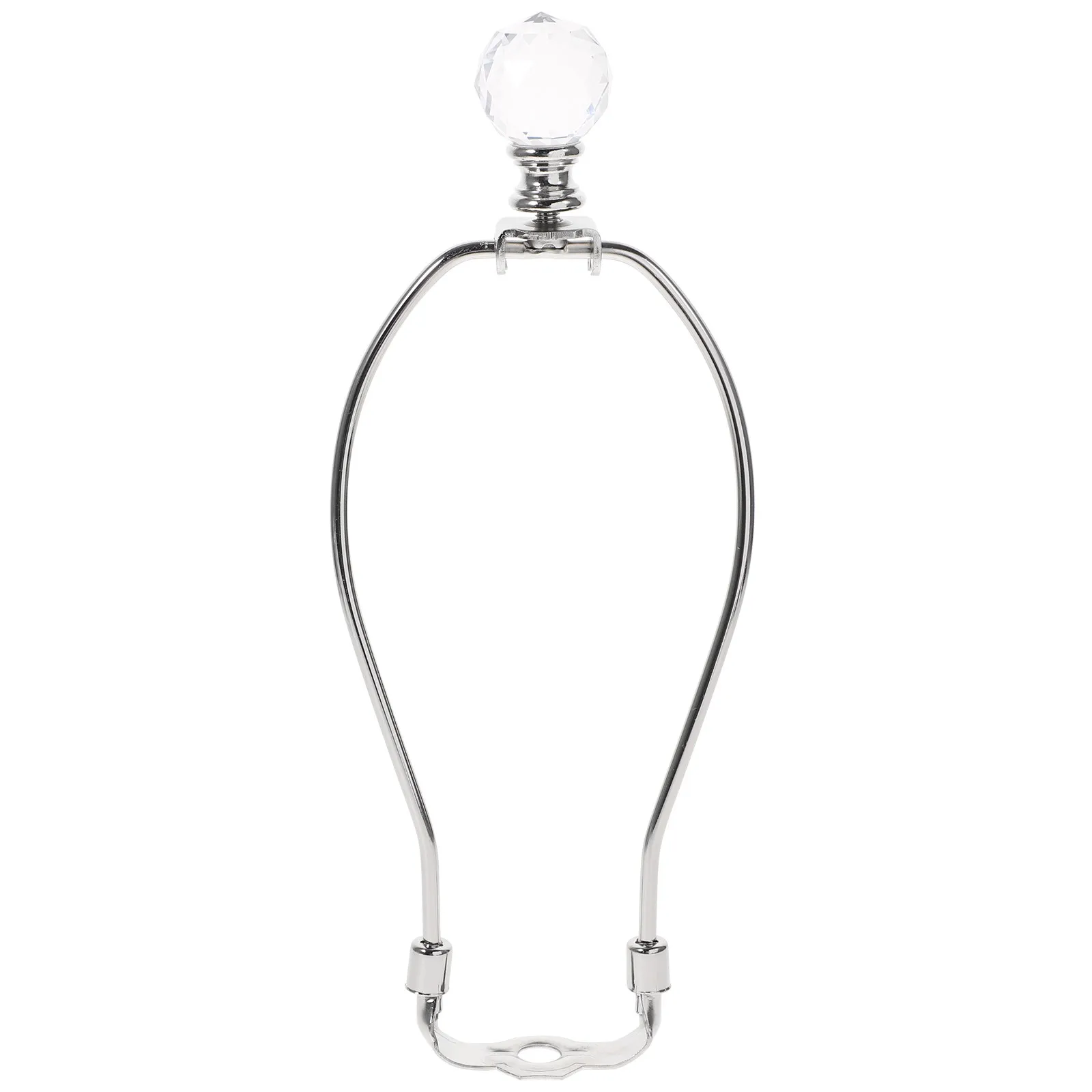 1Set Polished Lamp Harp Holder Set with Finial for Table Desk Floor Lamps Crystal Chandelier Shade Bracket DIY