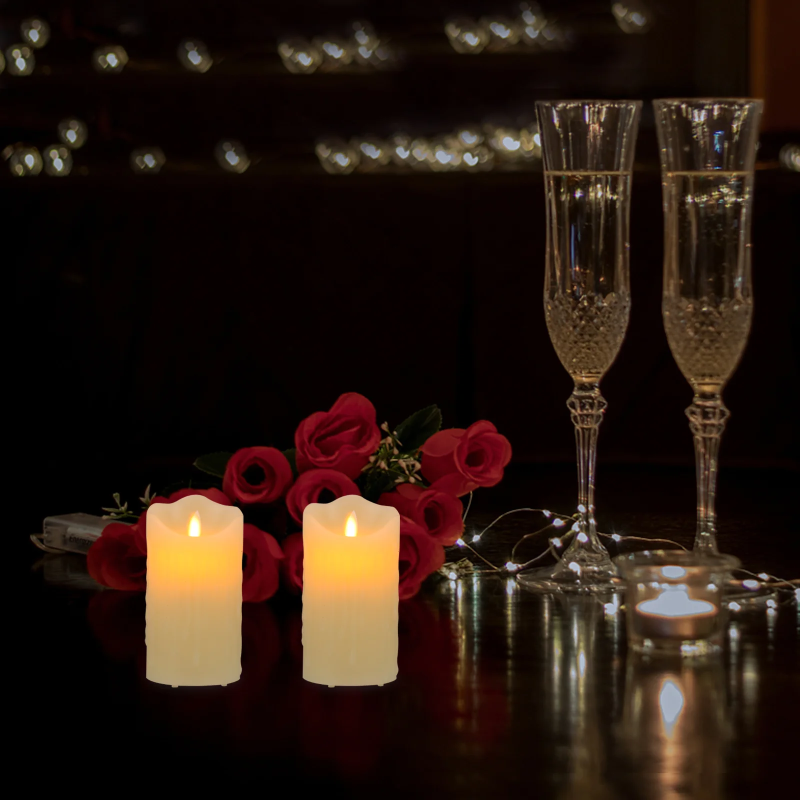 Lámpara de lágrima con Control remoto, luz LED de simulación, decoración para fiestas y festivales, atmósfera de atenuación