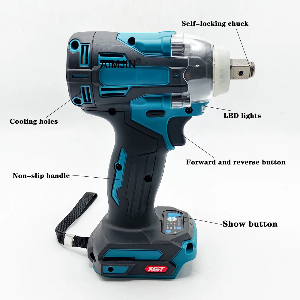 

18V Brushless Electric Screwdriver Rechargeable Drill Driver For Makita 18V Battery AIMJIN TW004G