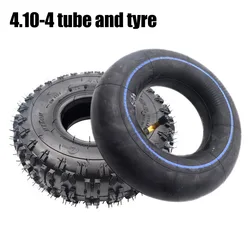 4.10-4 Pneumatic Tires outer tire 4.10/3.50-4 Inner Tube for ATV Quad Go Kart 47cc 49cc Chunky Fit All Models 4