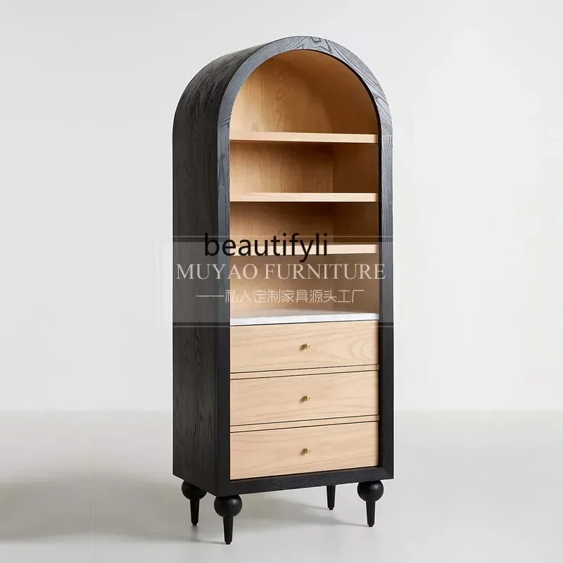 

0R Французский винный шкаф в стиле ретро, американский книжный шкаф без дверей, простой декоративный шкаф в скандинавском стиле R