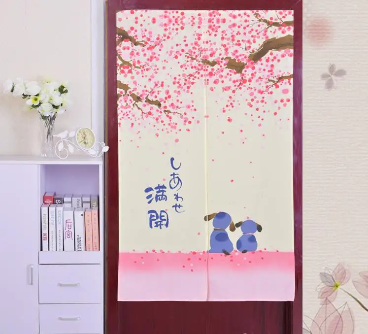 Japanese Lucky Cat Customized Door Curtain Bedroom Living Room Partition Hanging Ornament 85X150CM