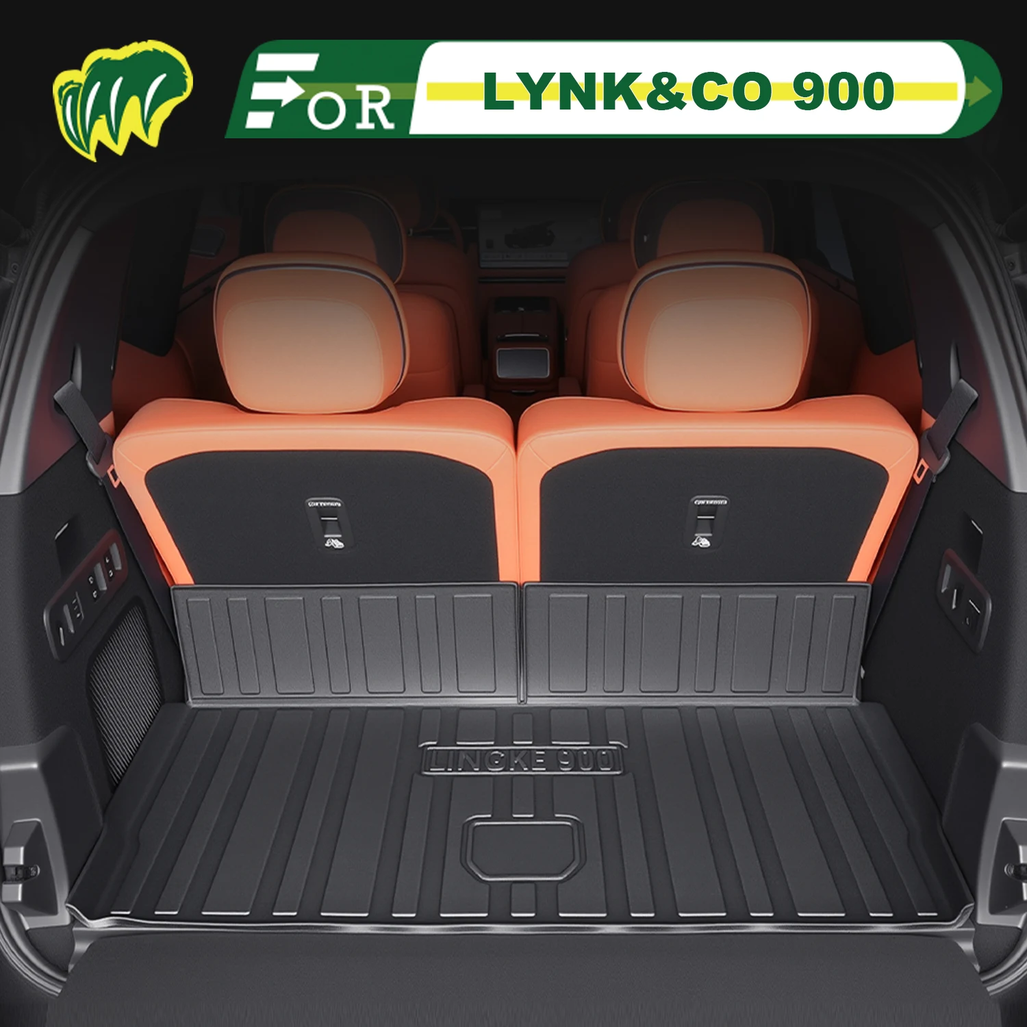 

Для LYNK & CO 900 2025 TPE индивидуальный коврик для багажника автомобиля всесезонный коврик для багажника 3D-образный задний багажник защитный коврик для спинки стула