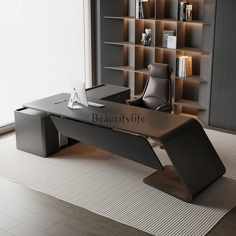 03.Matte paint boss desk simple high-end class desk