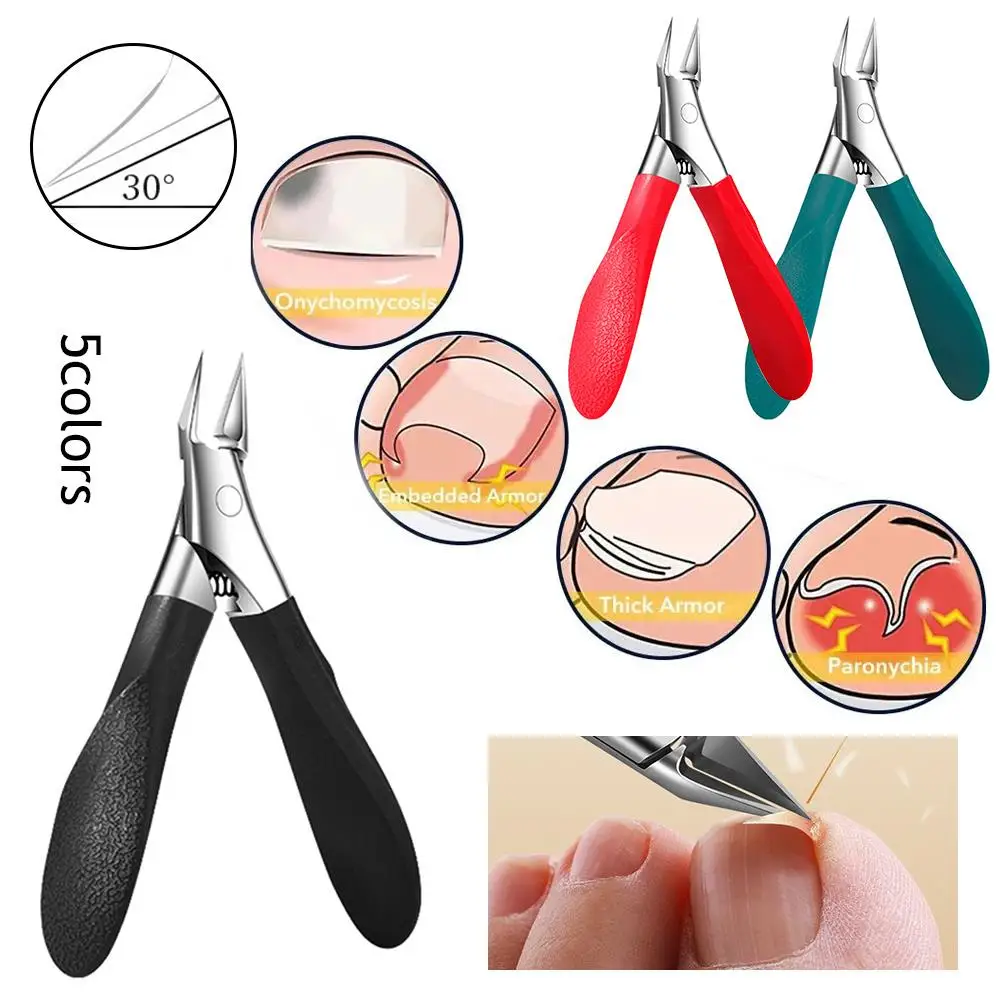 간단한 발톱 큐티클 니퍼 네일 가위 자란 네일 커터 죽은 스킨 리무버 항목 대각선 안티 스플래시 케어 매니큐어