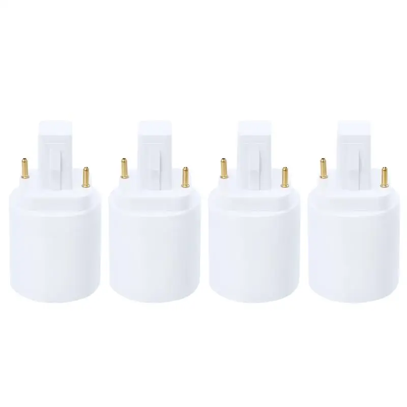 

4pcs Professional G24D To E27 2 Pin Light Bulb Socket Adapter Light Holder Light Socket Base Light Bulb Adapter Converter