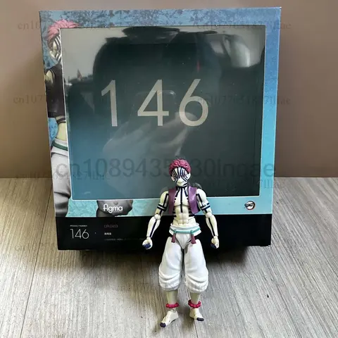 Demon Slayer Figma 146 Akaza Upper Moon Three Kimetsu No Yaiba Action Figure Model Toys Joint Movable Room Decor New Year Gift