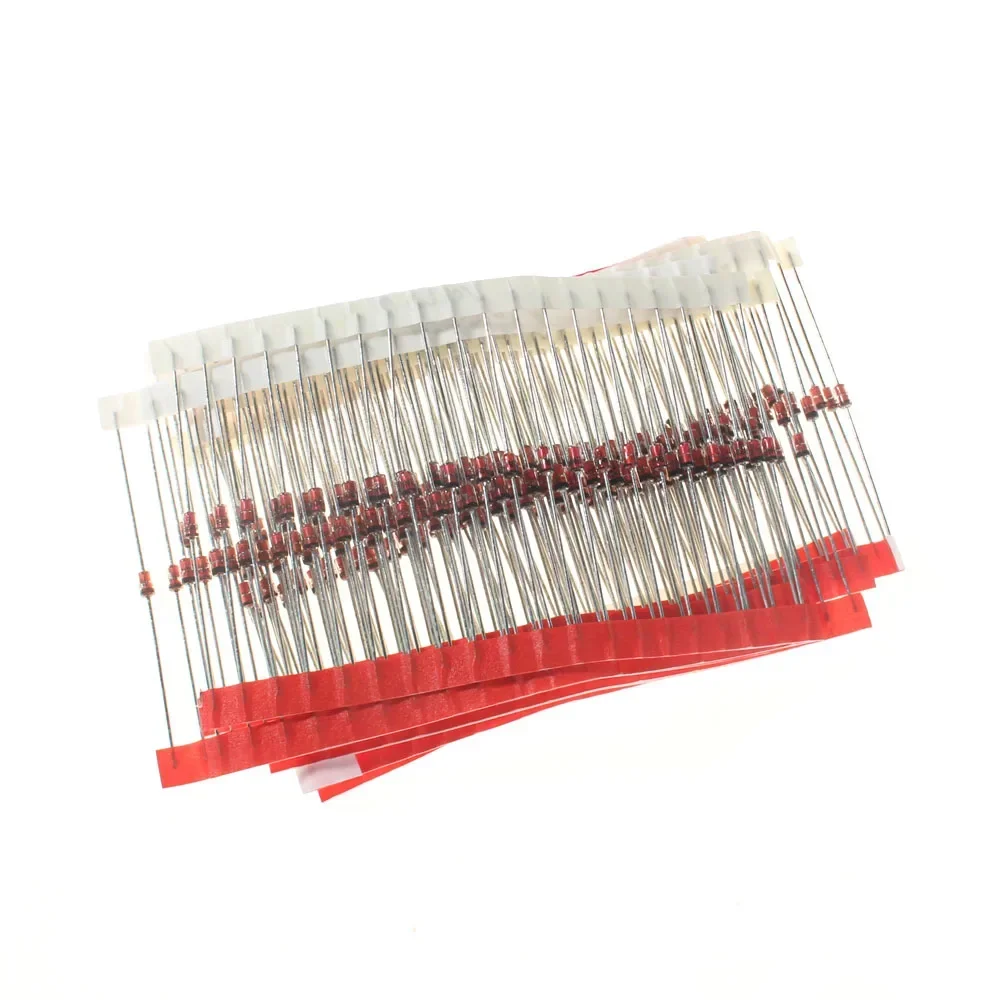 140/250PCS 1W Zener Diode Assortment Kit 3V3 To 24V 14 Value 3V To 33V 25 Value 3.3V 5.1V 10V 12V 15V 24V 33V Zener Diode Kit