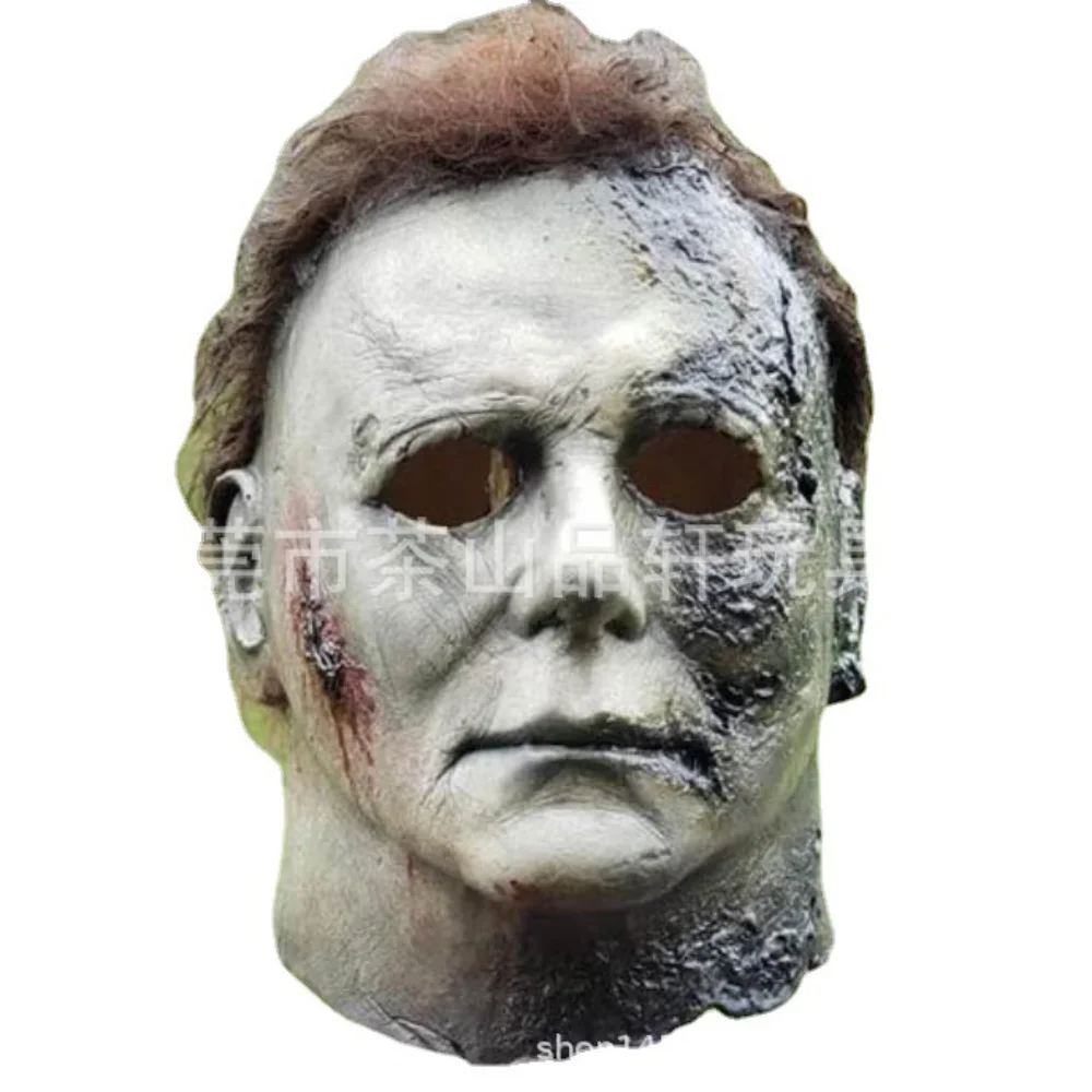 Halloween Michael Myers Costumes Horror Scream Ghostface Silicone Full Face Mask for Men Cosplay Terror Old Man Latex Mascara