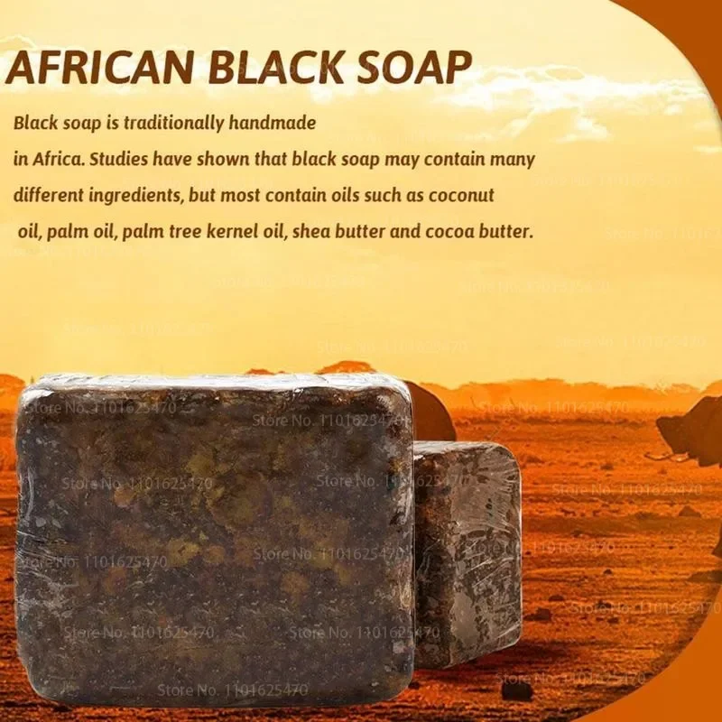 African Black Soap To Remove Melanin Anti-aging Beauty Moisturizing Natural Bath Body Treatment Acne Whitening Skin Care