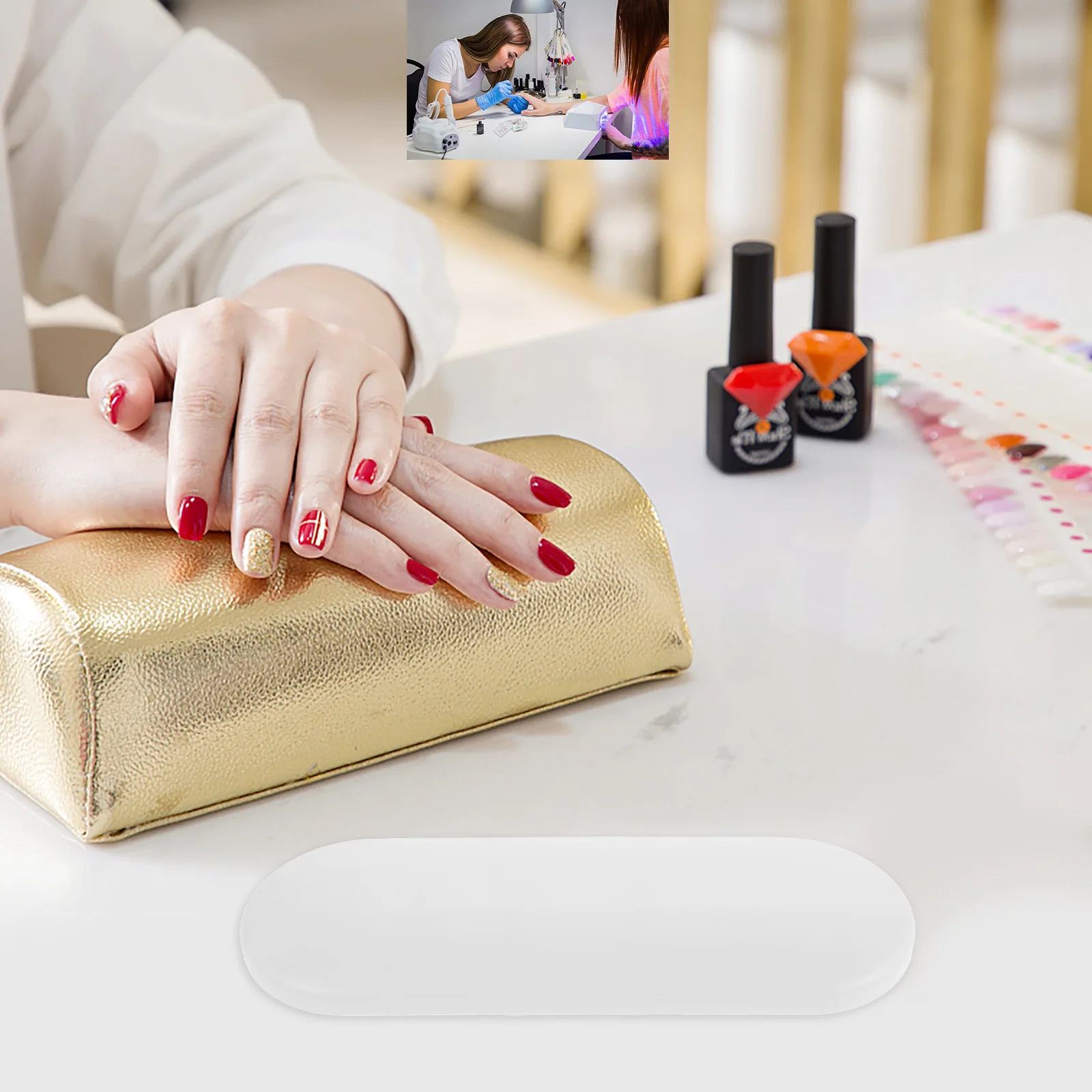 

Foldable Wrist Rest Stand Portable Manicure Hand Rest Ergonomic Arm Support Holder Durable Space Saving Hand Stand