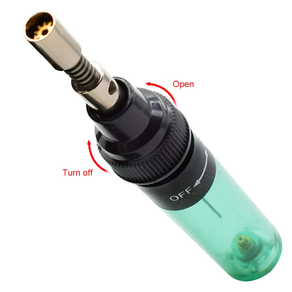 1300Celsius Portable Gas Soldering Iron Cordless Butane Gas Welding Gun Weldin Pen Adjustable Burner Mini Butane Welder Tip Tool