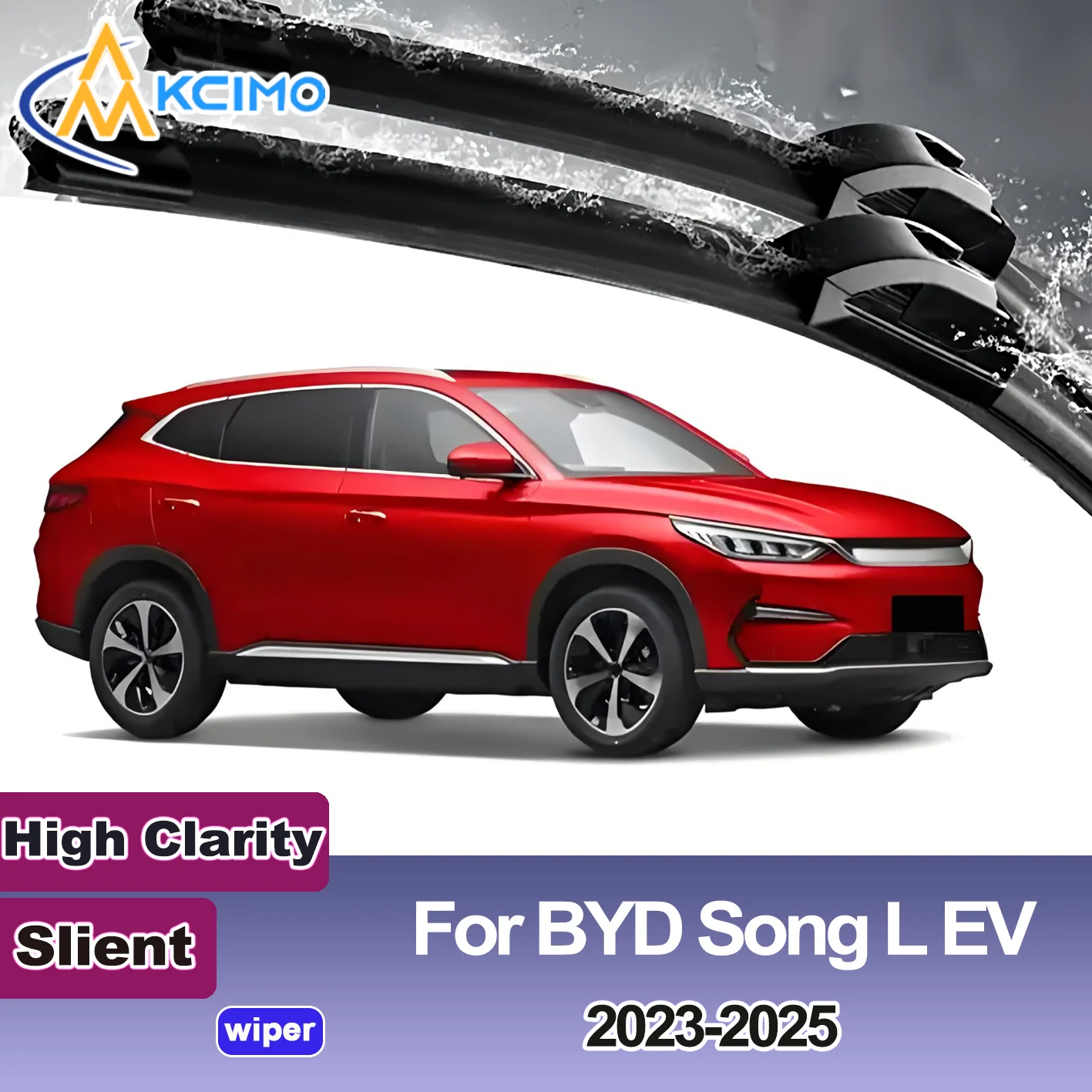 

KCIMO 2PCS New Front Windshield Wiper Blade for BYD Song L EV 2023-2025 Front Windshield Auto Wipers Blade Accessories 2025 2024
