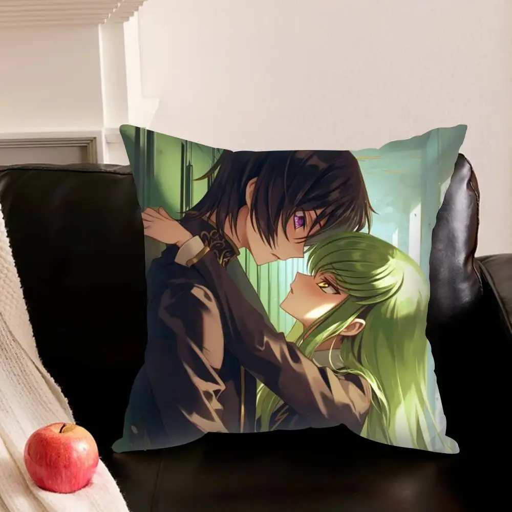 Code Geass Anime  Various Sizes Square Pillowcase For Car Home Bedchamber Decor