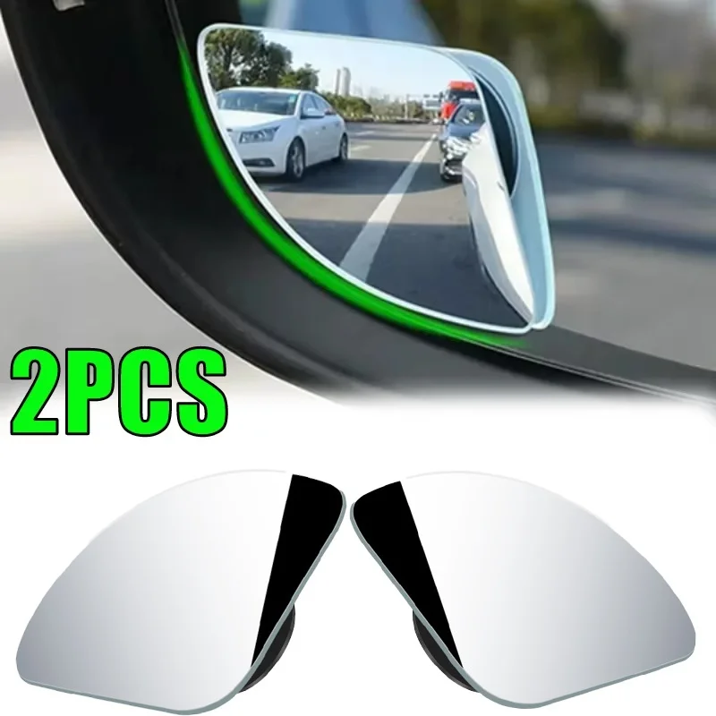 2 peças de Espelho Retrovisor de Ponto Cego de Vidro Universal para Carro, 360° °   Ajustável, Alta Definição, Compatível com Todos os Carros
