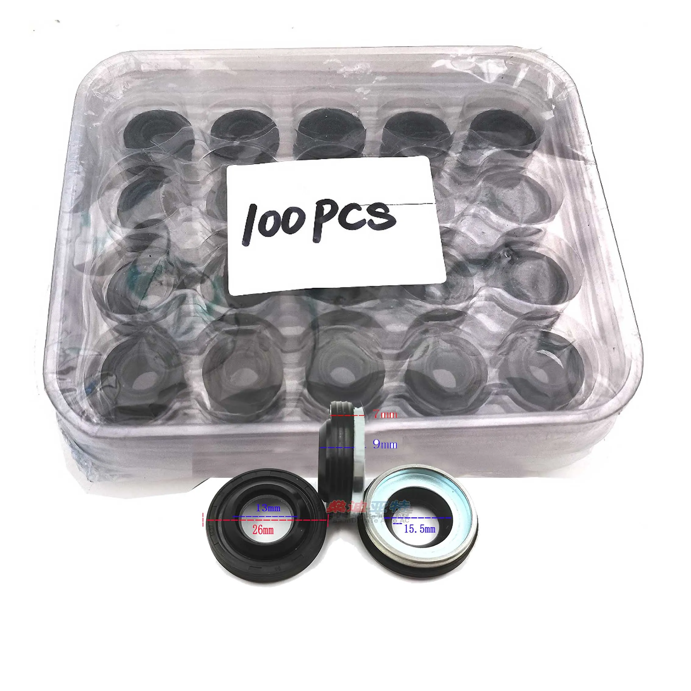 

100pcs,Automotive A/C Compressor Oil Seal/ LIP TYPE with RUBBER-MOUNTED Shaft Seal/ Seal Stamp,Seal Washer For GM V5 Compressor