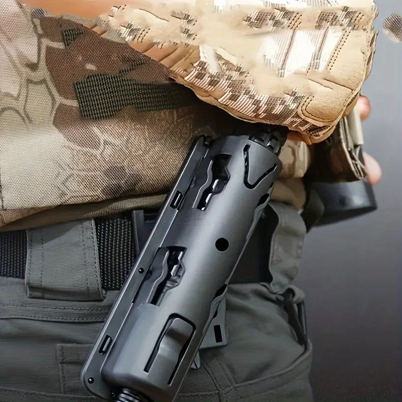 عصا تكتيكية بأكمام تلسكوبية سريعة - تشغيل بيد واحدة، 360 درجة °   نظام قفل الدوران، طول قابل للتعديل